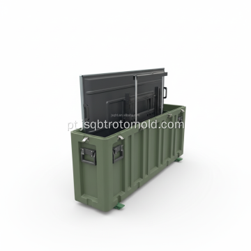 Estojo de plástico para equipamento militar marítimo de defesa